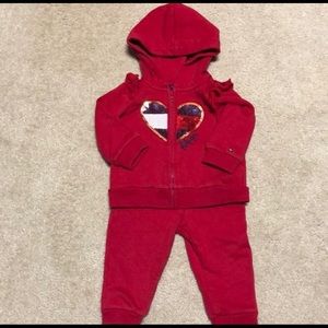 Tommy Hilfiger girls 2 piece outfit size 9 months